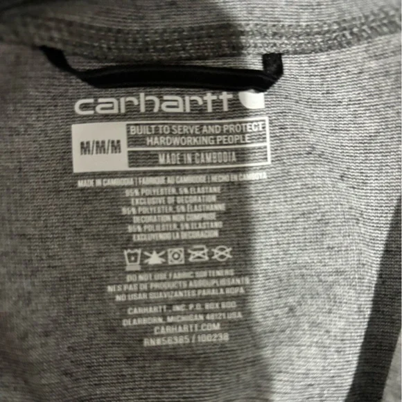 Carhartt Heather Gray Quarter-Zip Pullover - Picture 13 of 15